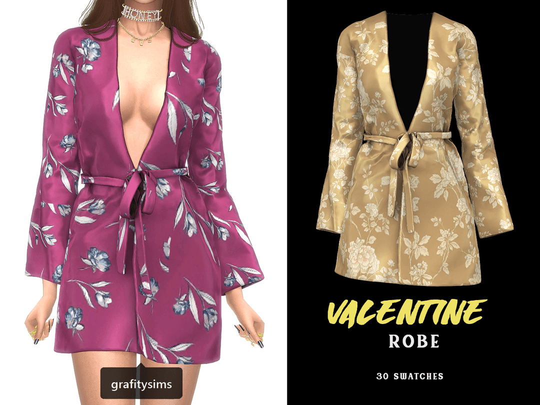 Халат Valentine Satin Robe