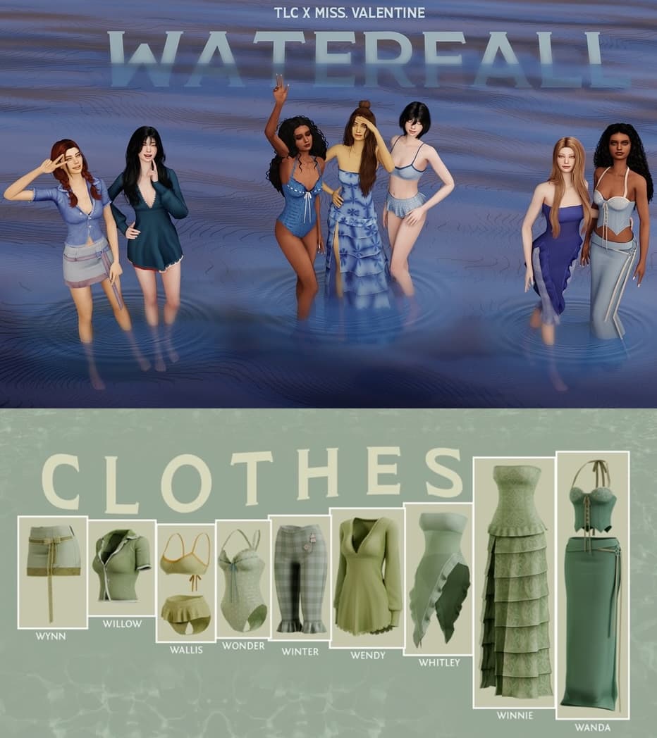 Коллекция одежды Waterfall August Colection
