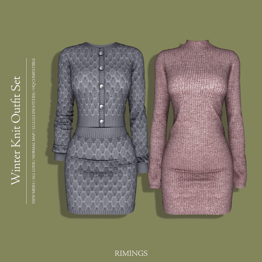 Сет одежды Winter Knit Outfit Set
