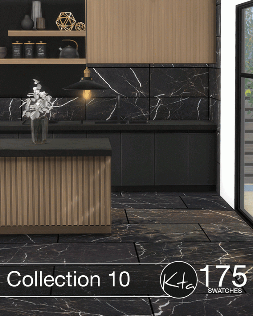 Набор настенной и напольной мраморной плитки Collection №10 — кадр 2