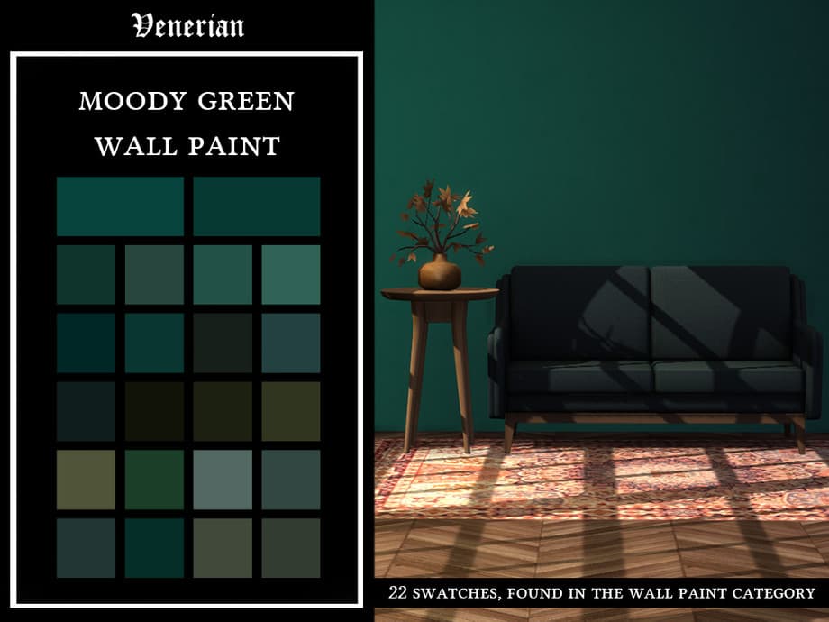 Краска для стен Moody Green Wall Paint