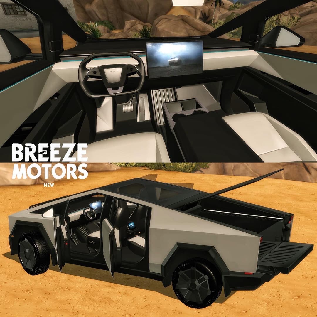 Автомобиль Tesla Cybertruck | Sims4Mods