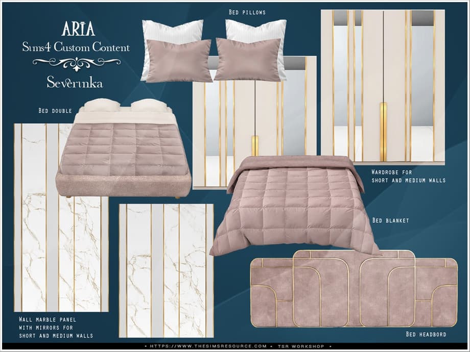 Набор для спальни Aria bedroom — кадр 3