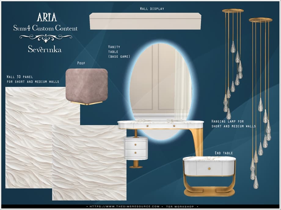 Набор для спальни Aria bedroom — кадр 6