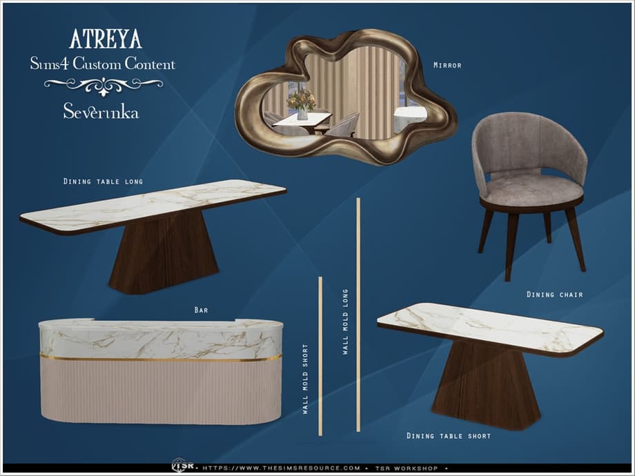 Набор для столовой Atreya dining room — кадр 3
