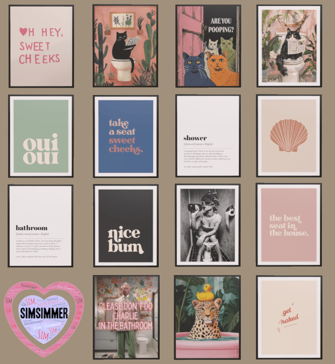 Постеры Bathroom ART Prints