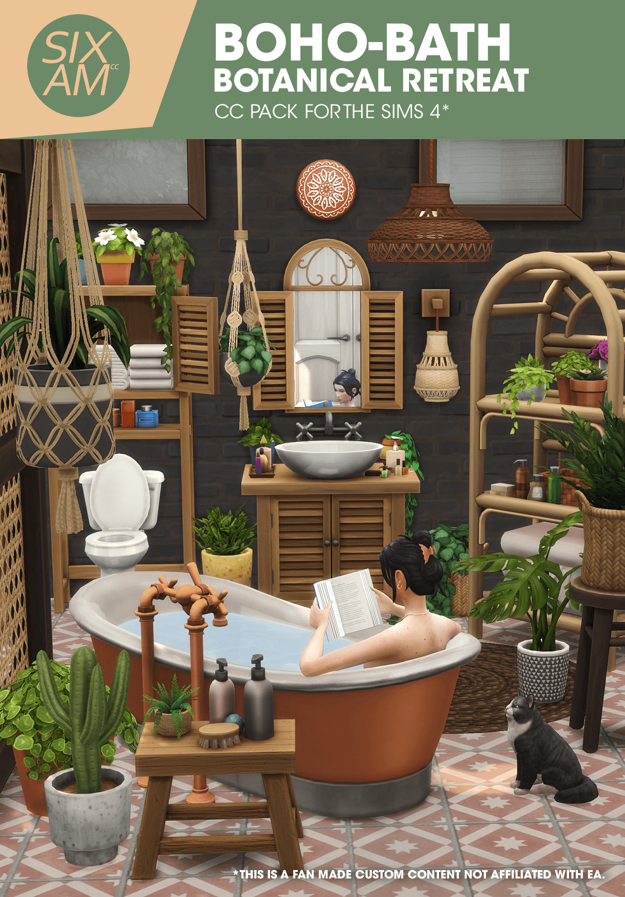 Большой пак предметов для ванной Boho Bathroom