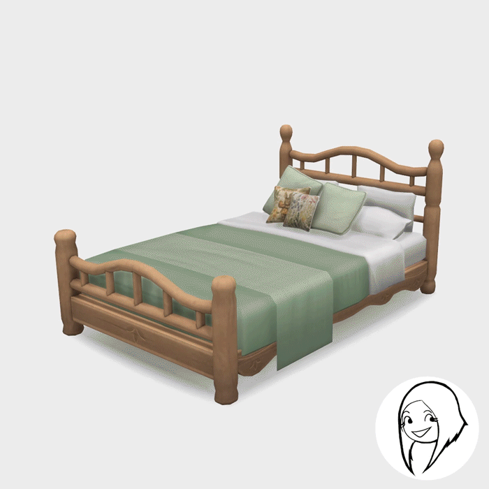Набор для спальни Cottage Bedroom cc — кадр 3