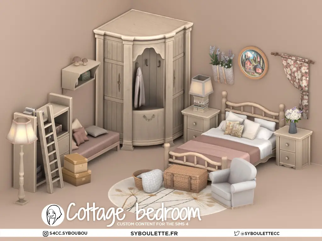 Набор для спальни Cottage Bedroom cc