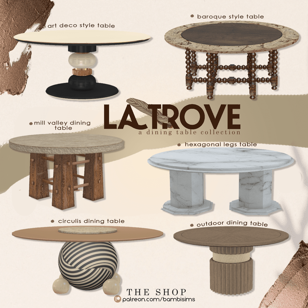 Коллекция обеденных столов La Trove