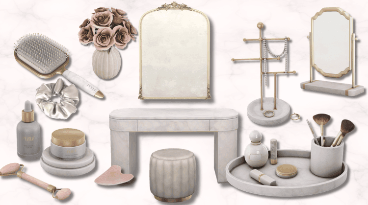 Туалетный столик Pearl Vanity Clutter — кадр 5
