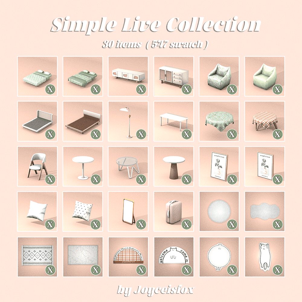 Мебель для спальни Simple Live Collection №2 — кадр 2