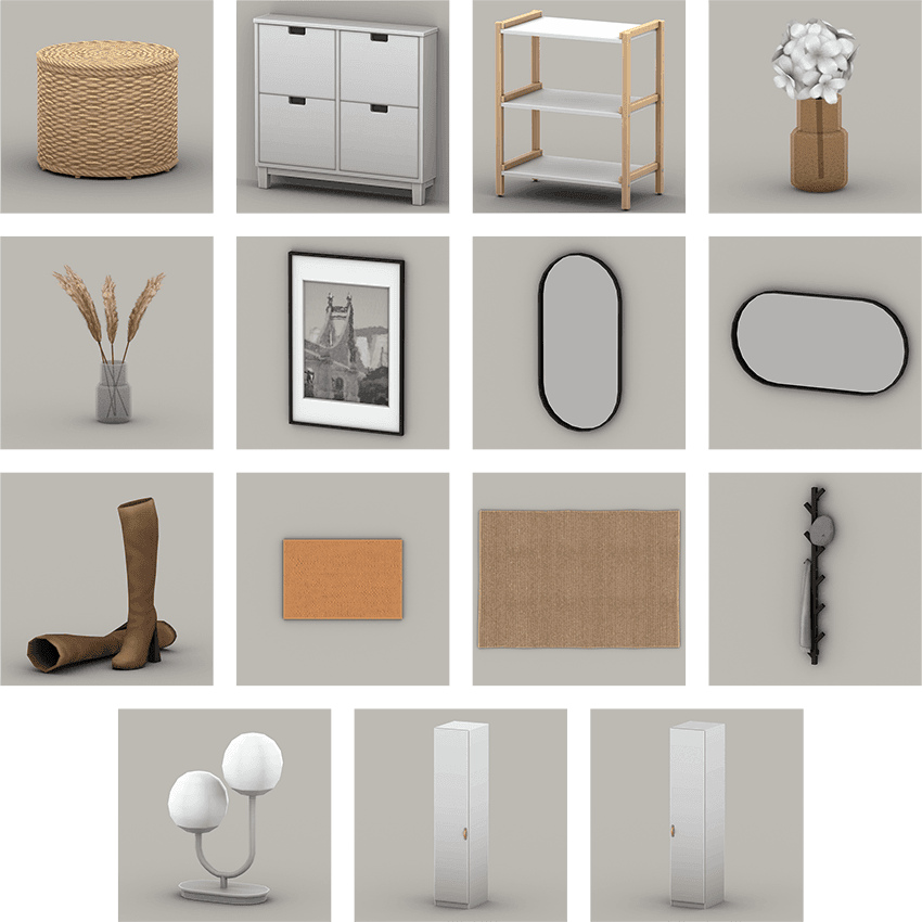 Мебель для прихожей Sleek Hallway Set — кадр 2