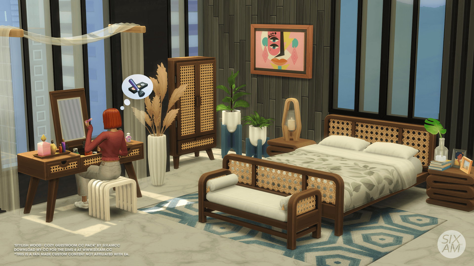 Набор мебели для спальни Stylish Wood Cozy Guestroom — кадр 3