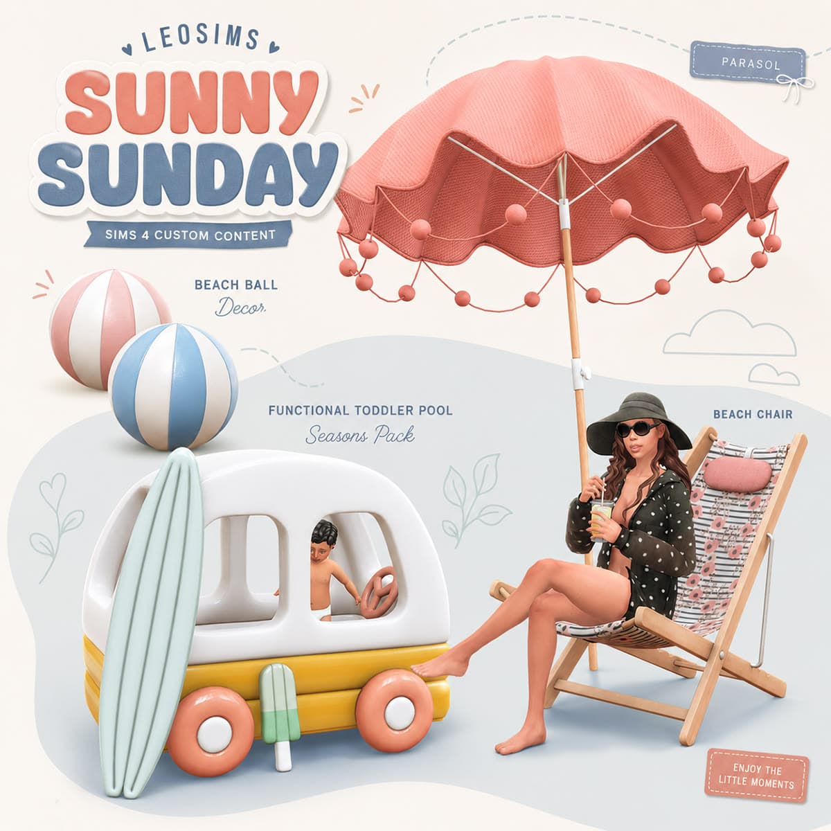 Набор предметов для пляжа Sunny Sunday