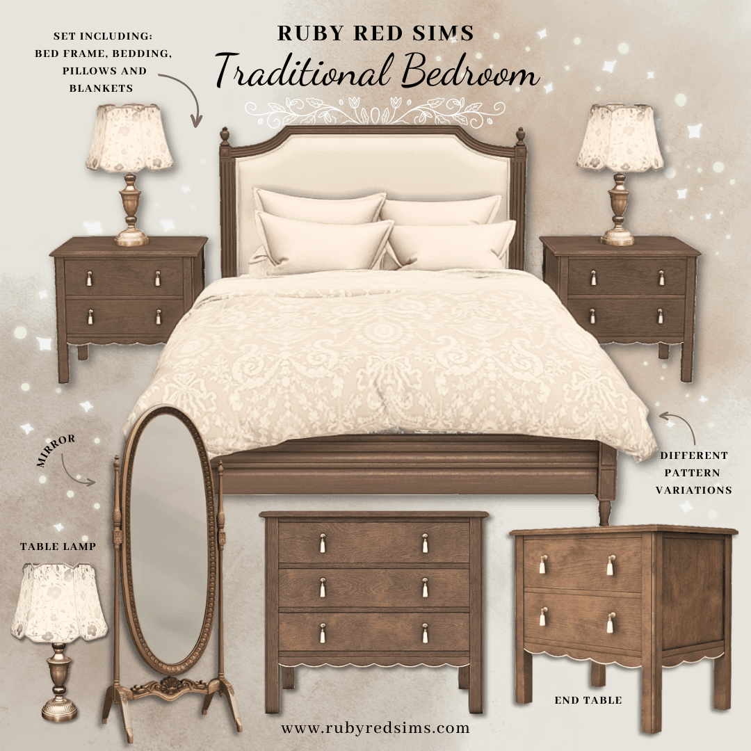 Набор для спальни Traditional Bedroom Part 1