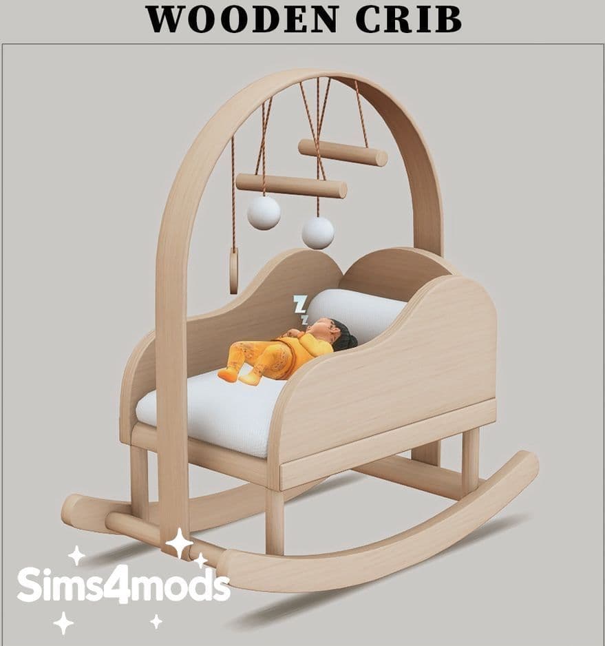 Деревянная кроватка для тоддлеров Wooden Crib