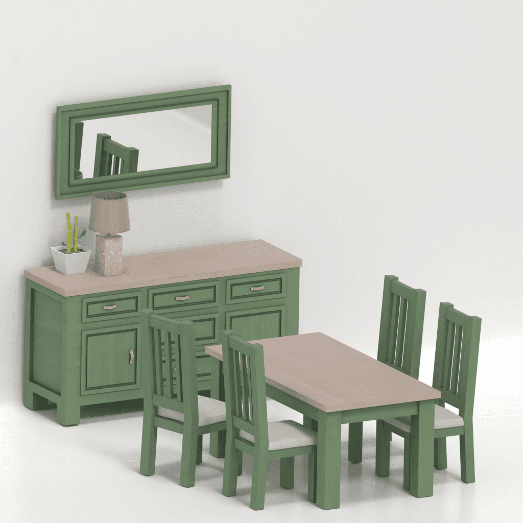 Галерея мода Набор для столовой Wooden Dining Room Set #3