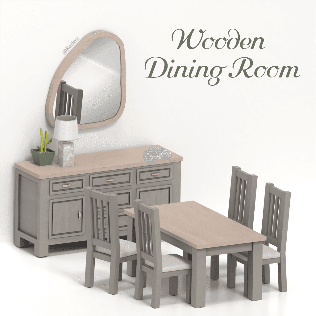 Набор для столовой Wooden Dining Room Set