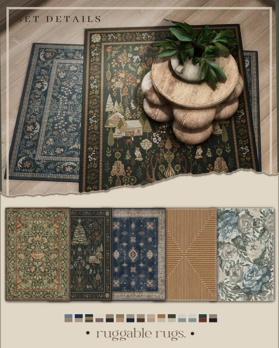 Галерея мода Сет ковров Charlotte #1