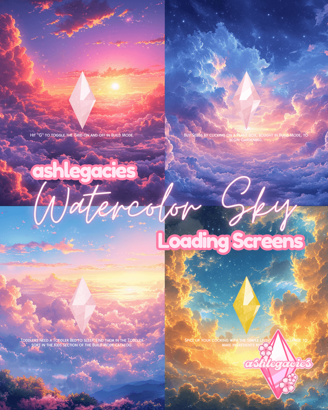 Фон для загрузочного экрана Watercolor Sky